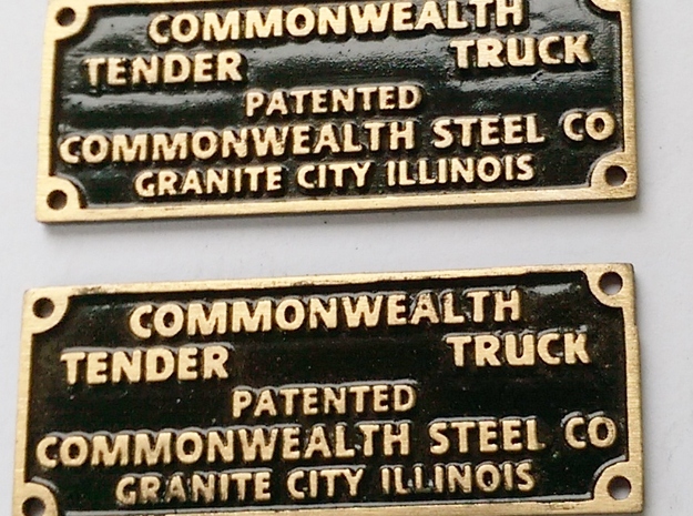 Commonwealth Plate 2p in Natural Bronze