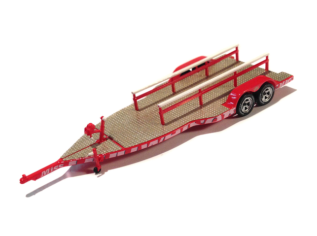 1/87 Formula-1 Speedboat Trailer in Tan Fine Detail Plastic