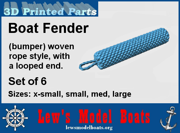 Boat Fender, woven rope style in White Natural Versatile Plastic: Small