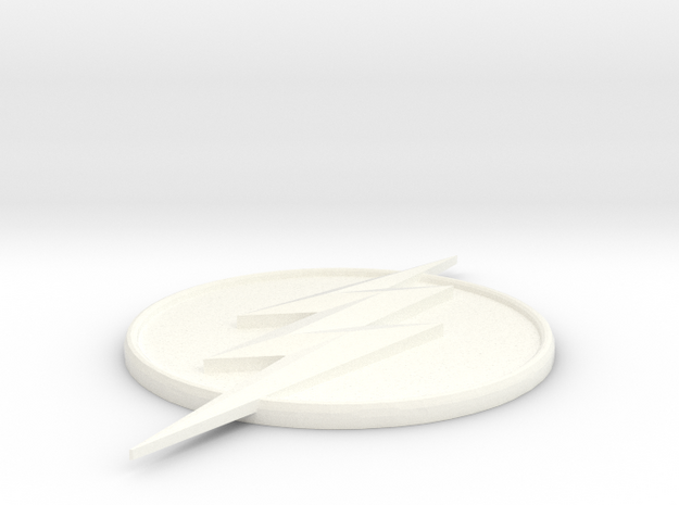 Flash Symbol in White Processed Versatile Plastic