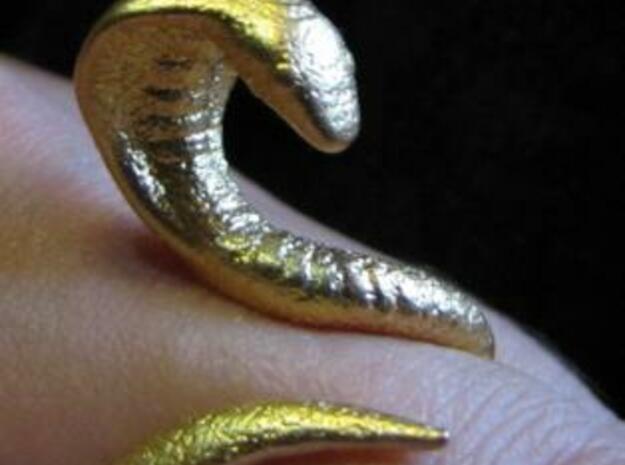 Snake Ring size 12 in Polished Bronze