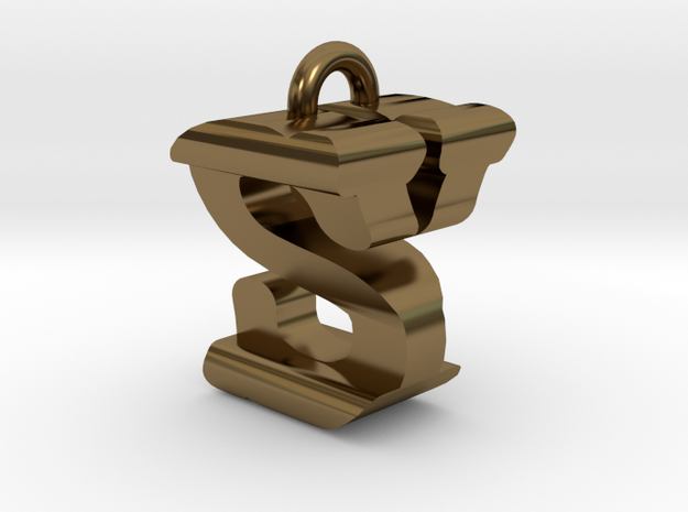 3D-Initial-SY in Polished Bronze