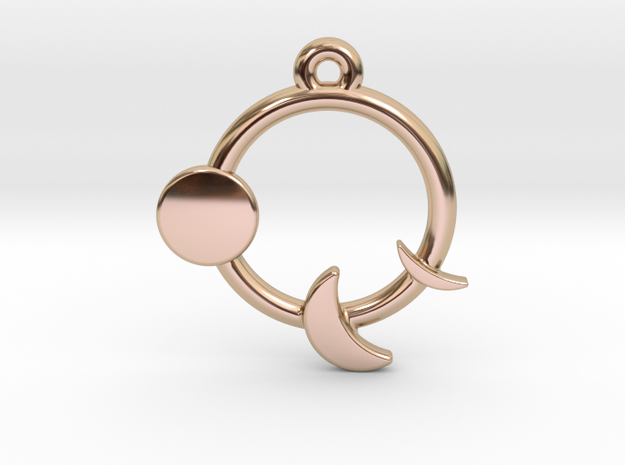 Total Eclipse  in 14k Rose Gold Plated Brass