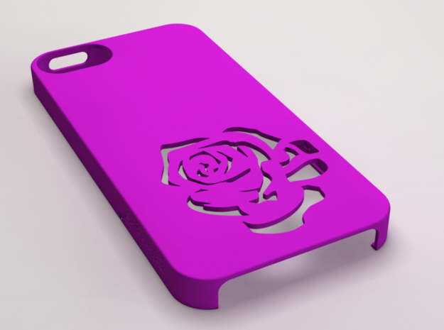 Rose Iphone Case in Purple Processed Versatile Plastic