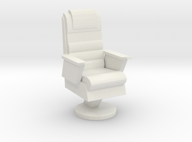Captain's Chair (Star Trek Final Frontier), 1/30 in White Natural Versatile Plastic