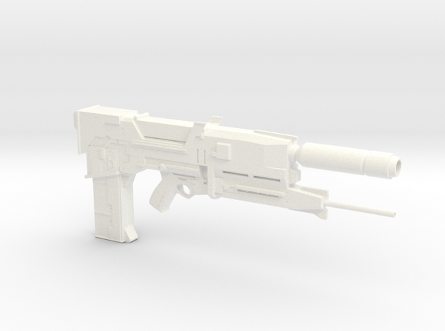 ENDO Terminator Plasma Rifle 1.4 Scaled  in White Processed Versatile Plastic