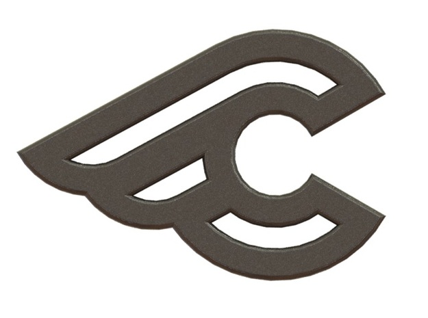 Cinelli flat logo in Processed Stainless Steel 17-4PH (BJT)