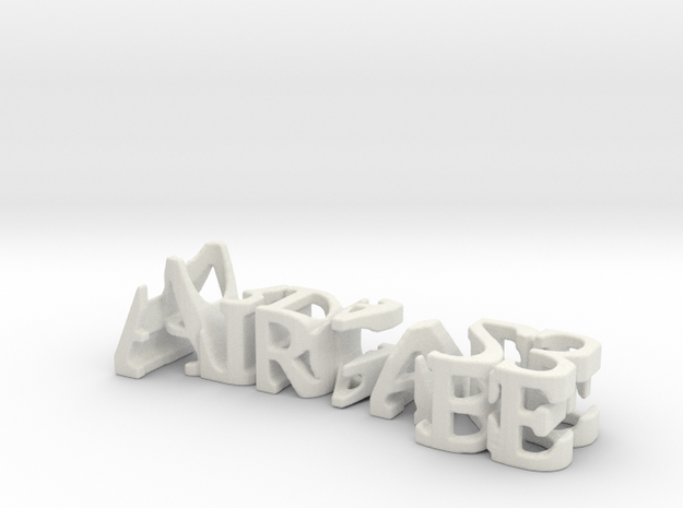 3dWordFlip: Airgabe/Jordan23 in White Natural Versatile Plastic
