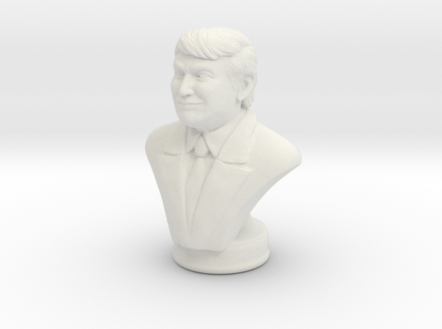 Trump Smile meme in White Natural Versatile Plastic
