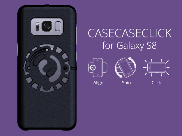for Galaxy S8 : smooth : CASECASE CLICK in Black Natural Versatile Plastic