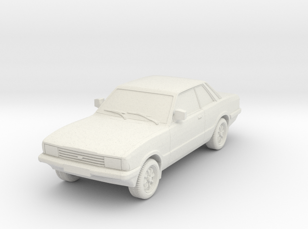 1-87 Ford Cortina Mk5 2 Door Hollow Wheels Attache in White Natural Versatile Plastic