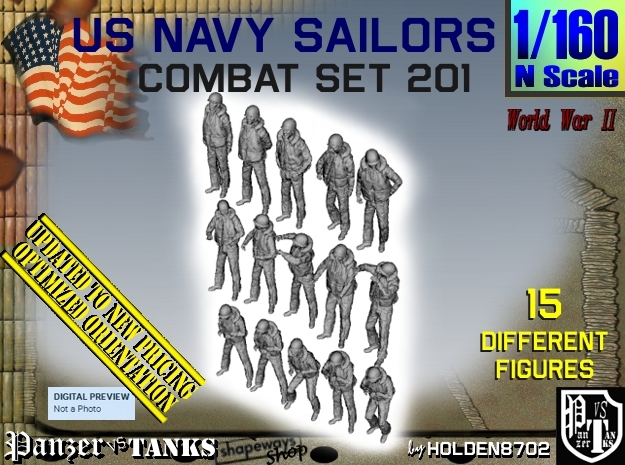 1-160 USN Combat Set 201 in Tan Fine Detail Plastic