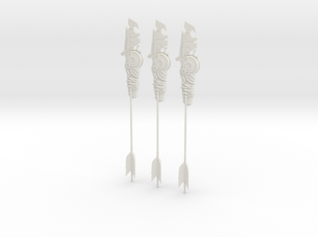 "BotW" Ancient Arrow (x3) in White Natural Versatile Plastic: 1:12