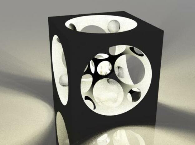 Cube !Spheres in White Natural Versatile Plastic