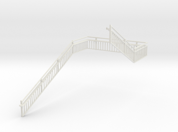 MOF Stair Railing#10 in White Natural Versatile Plastic