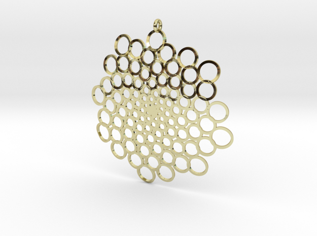 Spiral Bubbles Pendant in 18k Gold Plated Brass