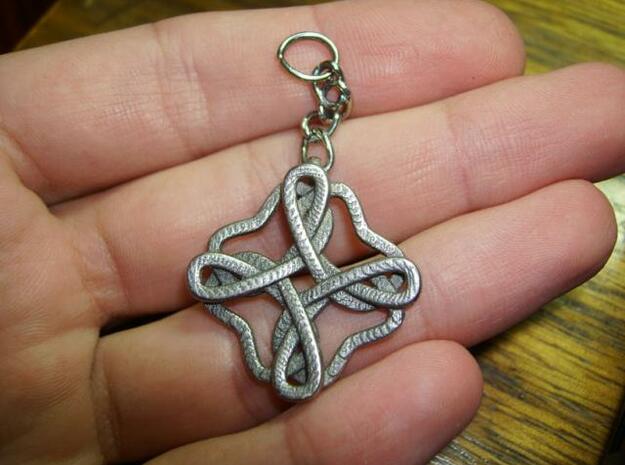 Friendship knot in Polished Bronzed Silver Steel