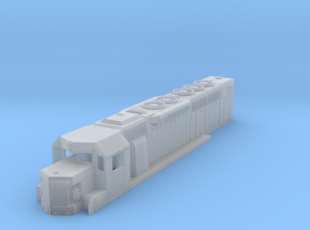 N Scale SDP40 shell in Smooth Fine Detail Plastic