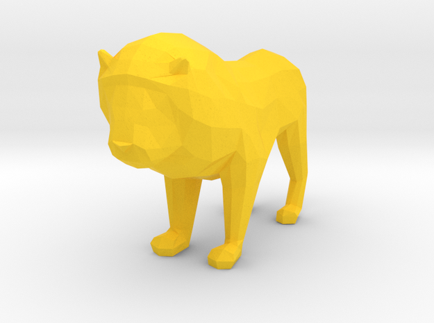 Lion in Yellow Processed Versatile Plastic