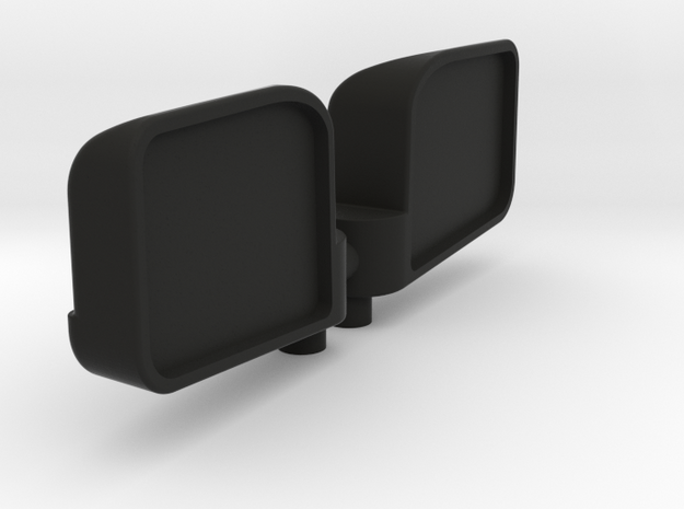 1:8 scale wing mirror for RC cars in Black Natural Versatile Plastic