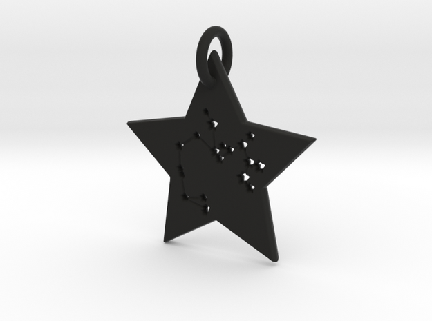 Sagittarius Constellation Pendant in Black Natural Versatile Plastic