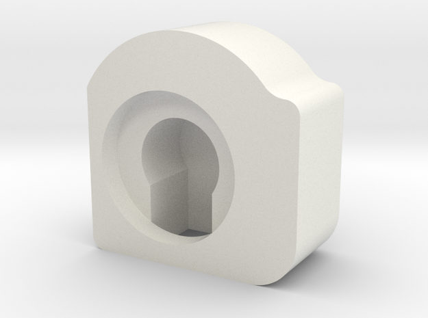 Cam Lock in White Natural Versatile Plastic