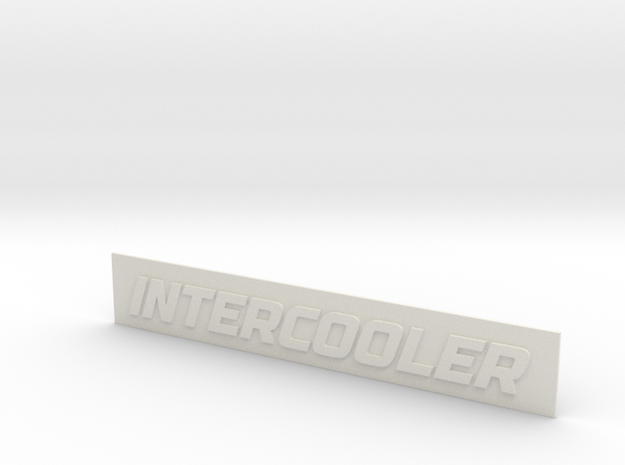 INTERCOOLER Badge in White Natural Versatile Plastic