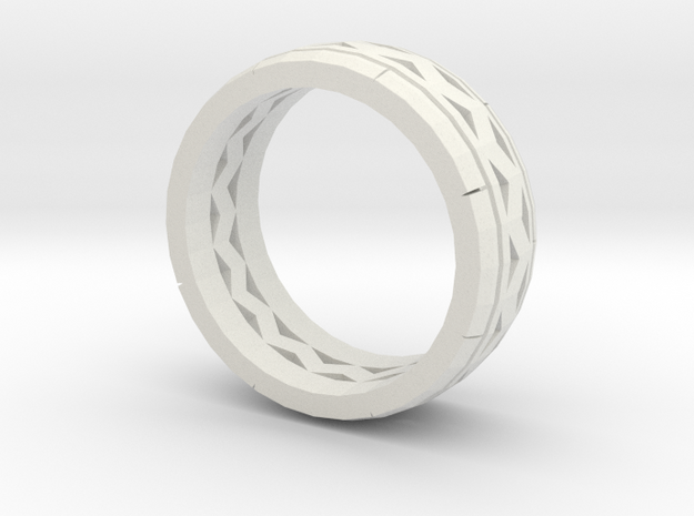 Test Ring in White Natural Versatile Plastic