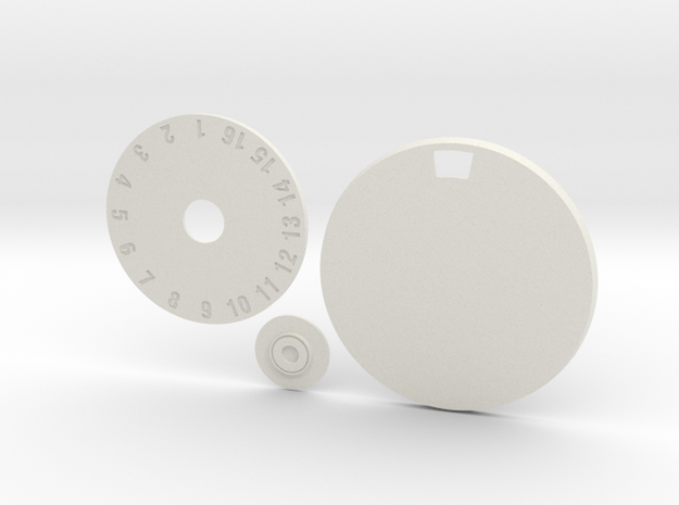 60mm Round Wound Tracking Base in White Natural Versatile Plastic