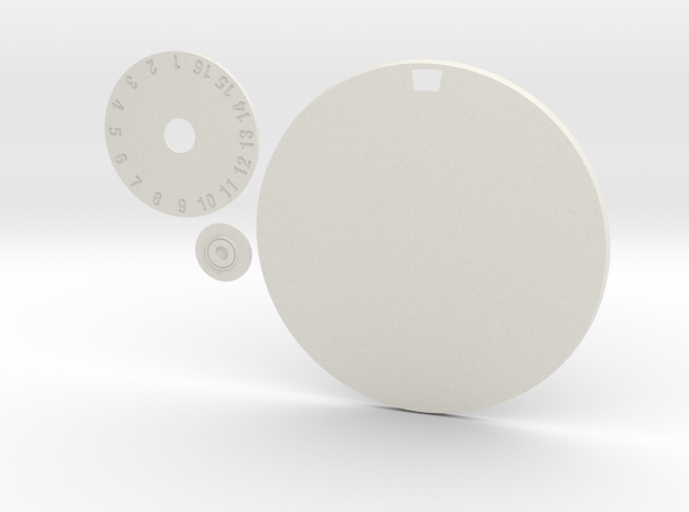 100mm Round Wound Tracking Base in White Natural Versatile Plastic