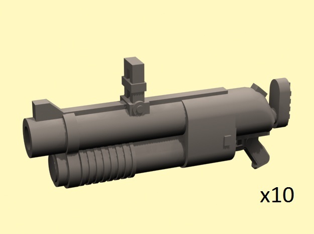 28mm grenade hand launchers in Tan Fine Detail Plastic