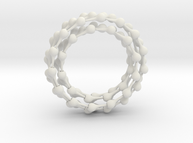 Ball jointed chain 2.1 meters in White Natural Versatile Plastic