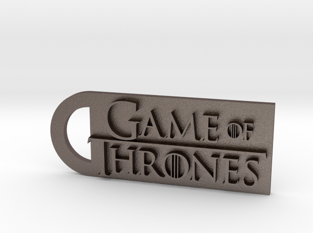 Game Of Thrones Keychain  in Polished Bronzed Silver Steel