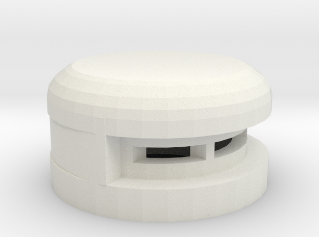 15 mm Round Bunker in White Natural Versatile Plastic