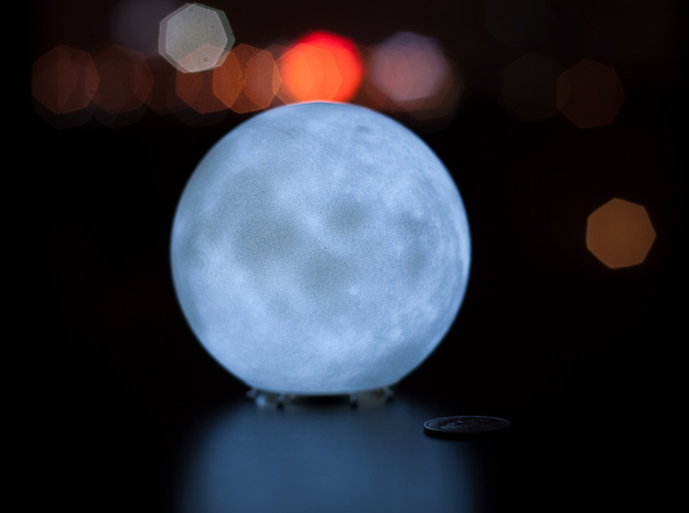Moon lamp in White Natural Versatile Plastic
