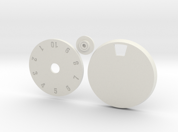 32mm Round Wound Tracking Base in White Natural Versatile Plastic