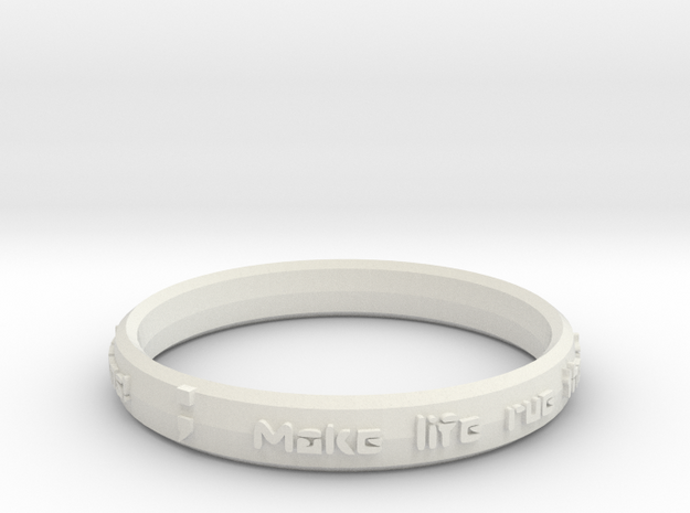 "Lemons" Unisex semicolon ring in White Natural Versatile Plastic