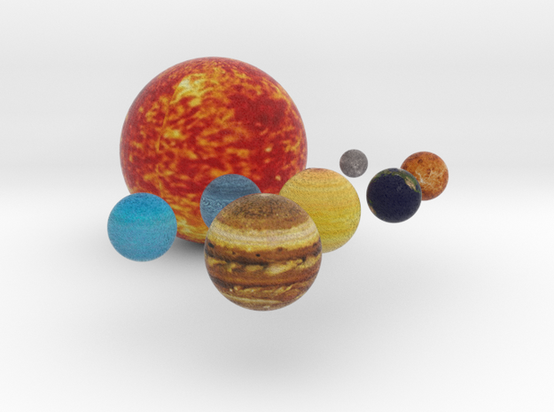 Our Solar System Planets in Full Color Sandstone
