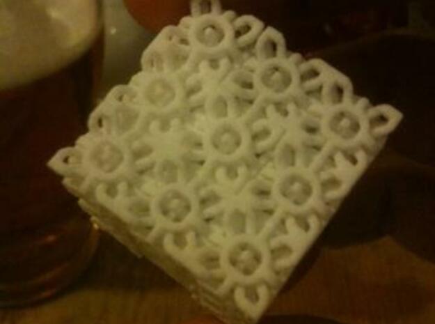 Seldom Complex Cube in White Natural Versatile Plastic
