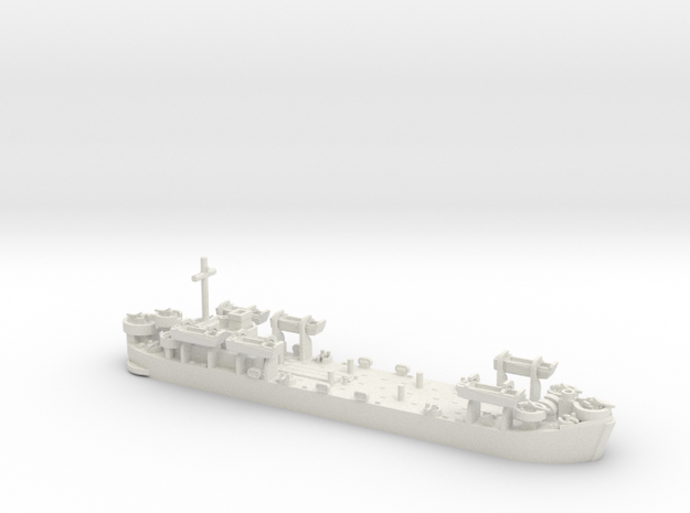 1/600 LST MkII Late 6x LCVP in White Natural Versatile Plastic
