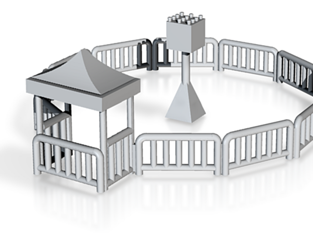 miniature racers fence and halo in White Natural Versatile Plastic