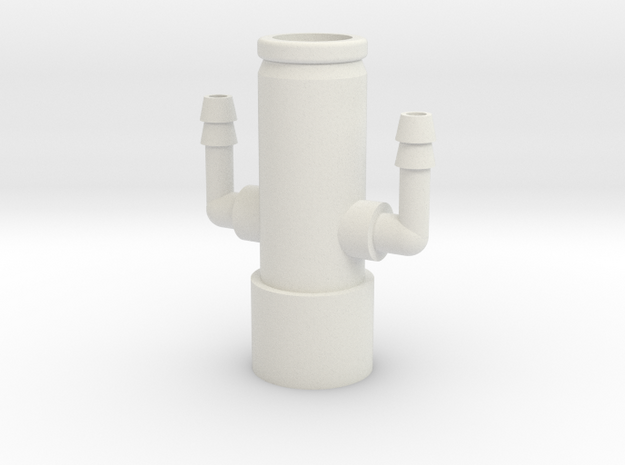CPAP Dual Gas Bleeder - Bend in White Natural Versatile Plastic