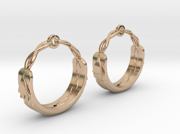 Atlantis Earrings in 14k Rose Gold Plated Brass