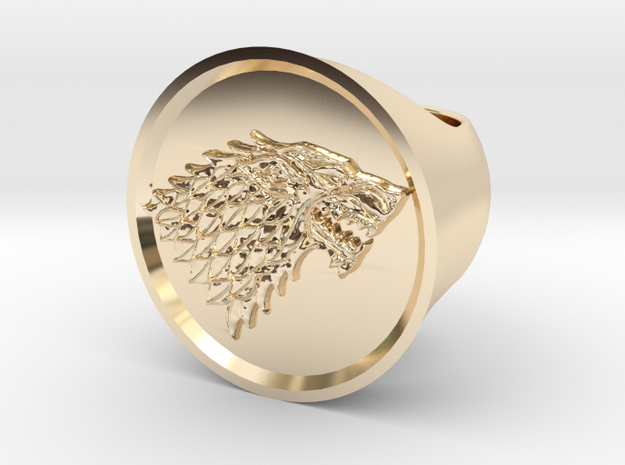 Ring House of Stark - Game Of Thrones in 14K Yellow Gold