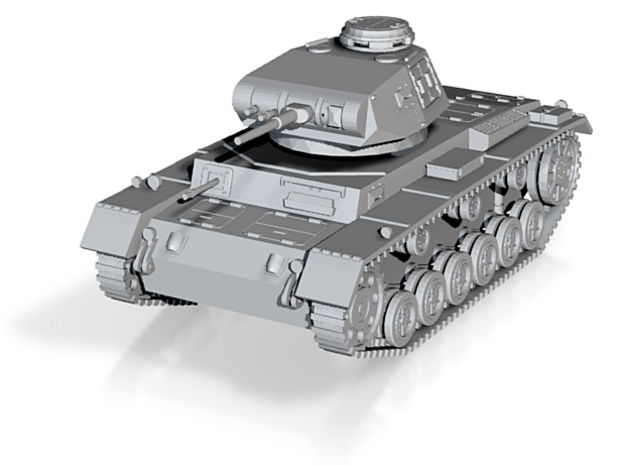 PV154D Pzkw IIIF Medium Tank (1/120) in Tan Fine Detail Plastic