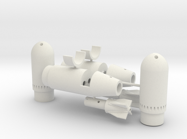 Torpedoantrieb in White Natural Versatile Plastic