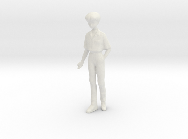 1/35 School Boy in Uniform in White Natural Versatile Plastic
