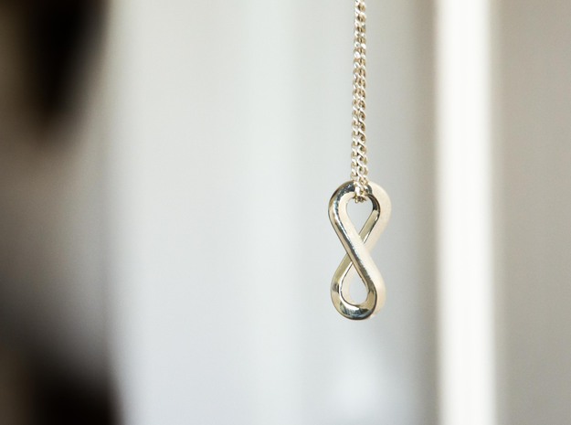 infinity-moebius pendant in Polished Silver