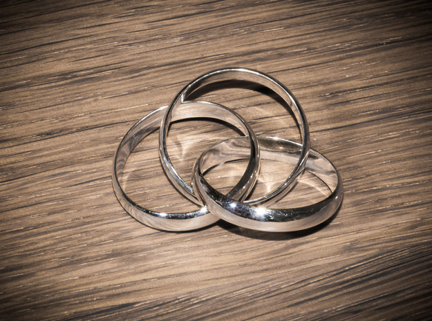 ringception in Polished Silver (Interlocking Parts): 5 / 49