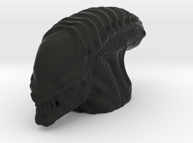 Desk Art Alien Head Big Version in Black Natural Versatile Plastic
